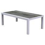 Vegas lounge tuintafel 120x70xH43 cm aluminium wit