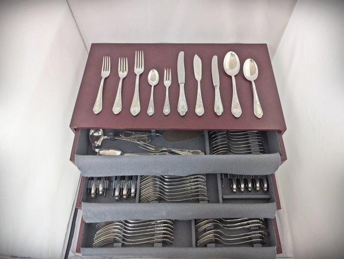 Solingen SILBER 100-Rococo / Louis XV - Bestekset voor 12, Antiek en Kunst, Antiek | Meubels | Tafels