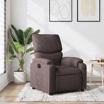 vidaXL Fauteuil verstelbaar stof donkerbruin, Verzenden, Nieuw