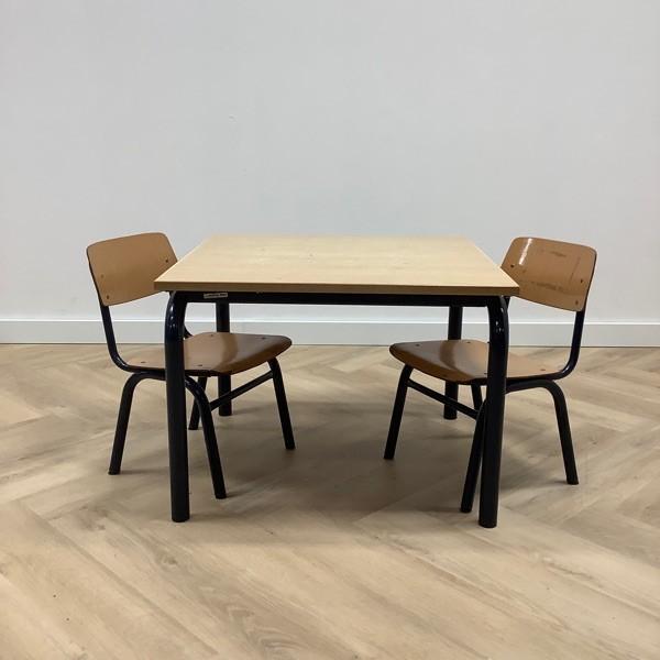 complete schoolset Marko 20 stoelen + 10 tafels, blauw -, Huis en Inrichting, Stoelen, Gebruikt, Eén, Hout