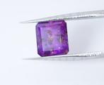 Zonder Minimumprijs - 1 pcs Paars Saffier - 5.47 ct -, Handtassen en Accessoires, Edelstenen, Nieuw