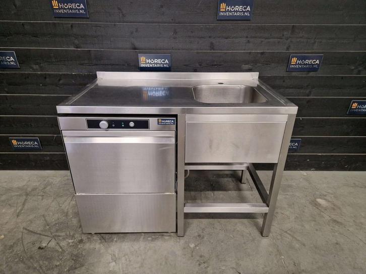 Wastafel voor voorlader | enkele wasbak | RVS | 120 cm, Zakelijke goederen, Horeca | Meubilair en Inrichting, Gebruikt