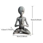 Alien Meditatie Beeld - Decor Miniatuur Ornament Hars, Huis en Inrichting, Nieuw, Verzenden
