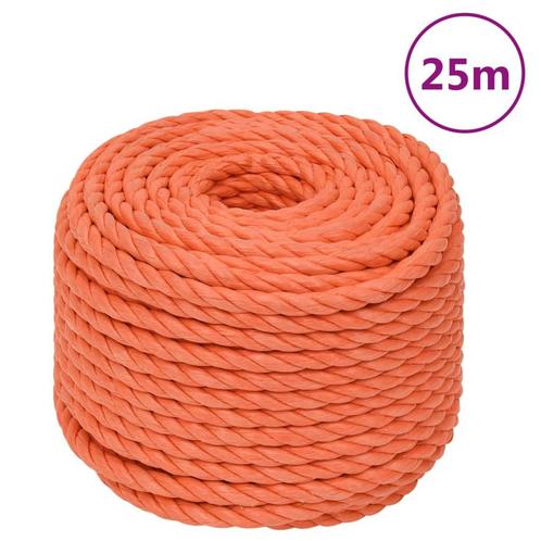 vidaXL Werktouw 20 mm 25 m polypropeen oranje, Doe-het-zelf en Bouw, IJzerwaren en Bevestigingsmiddelen, Nieuw, Verzenden
