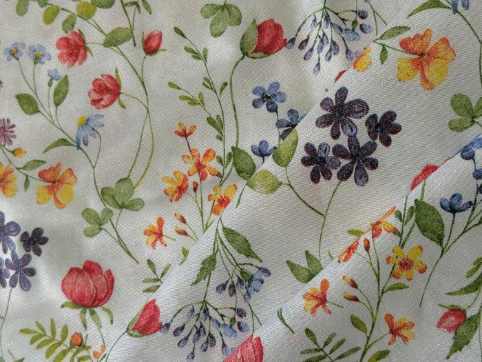 Heerlijke rustieke jacquardbloemen lente stof - Textiel -, Antiek en Kunst, Antiek | Tapijten, Tafelkleden en Textiel