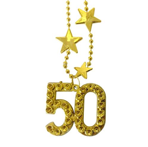 Gouden Ketting 50 Jaar Ster, Hobby en Vrije tijd, Feestartikelen, Nieuw, Verzenden