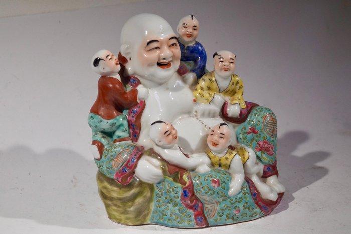 lachende Boeddha - Porselein - China - midden tot tweede, Antiek en Kunst, Antiek | Overige Antiek