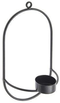 Waxinelichthouder theelichthouder wandhouder metaal zwart, Huis en Inrichting, Woonaccessoires | Kunstplanten en Kunstbloemen