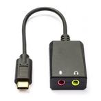 USB C naar 2x jack 3.5 mm adapterkabel | Value | 0.15 meter, Informatique & Logiciels, Pc & Câble réseau, Verzenden