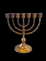 Kaarsenhouder - Verguld messing - Menorah en massief messing