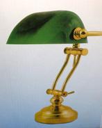 Bureaulamp - Glas, Messing - Mooie notaris of banklamp