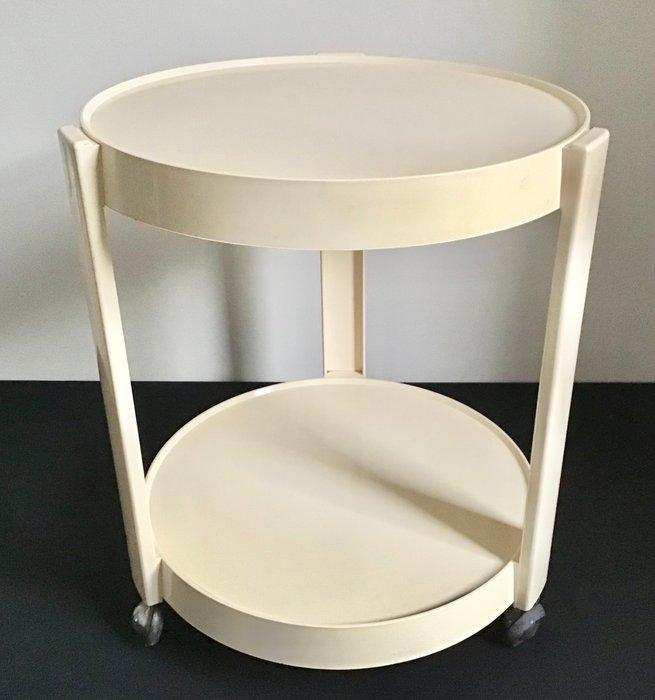 Serveerwagen - - Jaren 70 hardplastic trolley op drei, Antiquités & Art, Art | Objets design