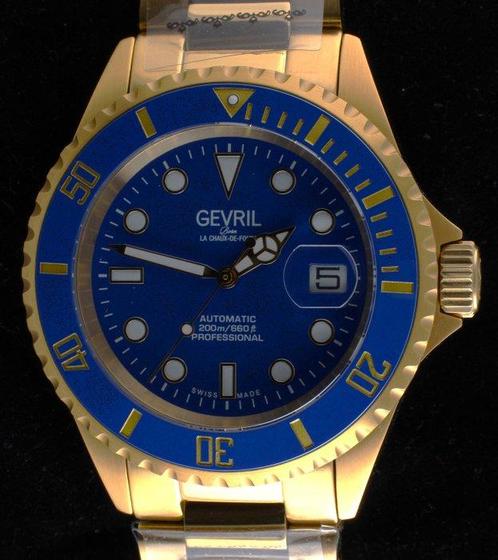 Gevril - Wall Street - La Chaux-De-Fonds - Swiss Automatic, Handtassen en Accessoires, Horloges | Heren