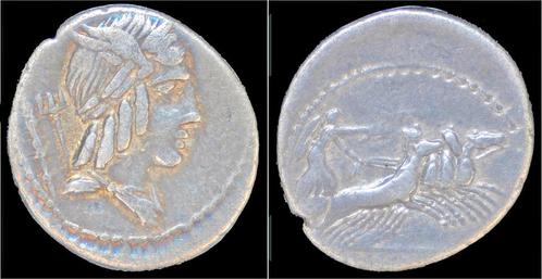 85bc Roman L Julius Bursio Ar denarius zilver, Postzegels en Munten, Munten en Bankbiljetten | Verzamelingen, Verzenden
