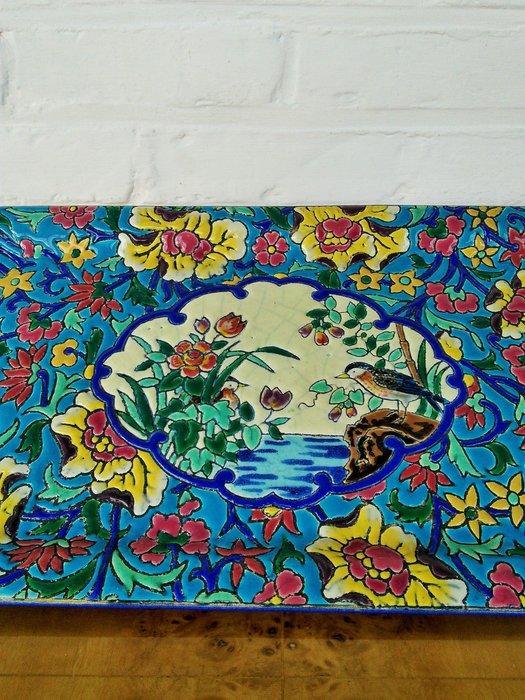 Longwy - Dienblad - Langwerpig Art Deco dienblad -, Antiek en Kunst, Kunst | Designobjecten