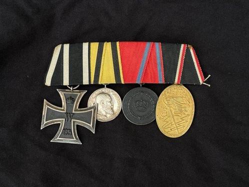 Allemagne - Wurttemberg - Spange de 4 médailles WW1 -, Verzamelen, Militaria | Algemeen