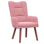 Fauteuil Roze Fluweel | Retour Deal | Zonder Bieden!, Huis en Inrichting, Verzenden, Minder dan 75 cm, Nieuw, Modern