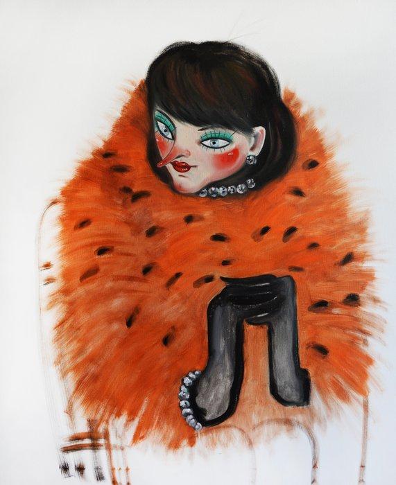 Yana Medow - Foxy XL - NO Reserve, Antiek en Kunst, Kunst | Schilderijen | Modern