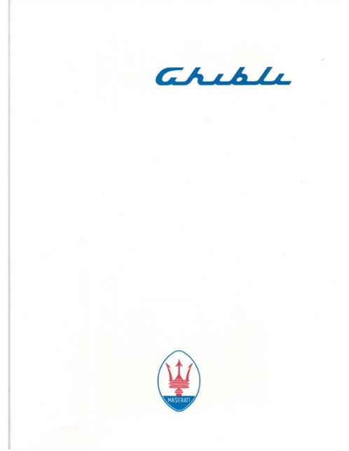 1994 MASERATI GHIBLI PERSMAP ENGELS, Livres, Autos | Brochures & Magazines