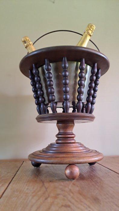 Champagne koeler - Hout/Koper, Antiek en Kunst, Curiosa en Brocante