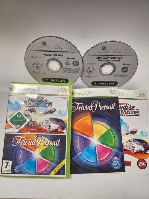 Burnout Paradise the Ultimate Box & Trivial Pursuit Xbox 360, Games en Spelcomputers, Games | Xbox 360, Zo goed als nieuw, Ophalen of Verzenden