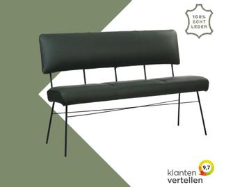 Leren eetkamerbank Solid - Toledo Verde (donkergroen) - beschikbaar voor biedingen