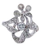 Bague Platine Diamant (Naturelle) - Diamant, Handtassen en Accessoires, Ringen, Nieuw