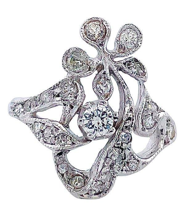 Bague Platine Diamant (Naturelle) - Diamant, Handtassen en Accessoires, Ringen