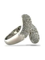 Ring - 14 karaat Witgoud, Elegante 14K witgouden draaiende, Nieuw