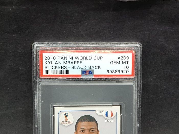 2018 Panini World Cup Russia Kylian Mbappé #209 Black Back, Verzamelen, Stickers