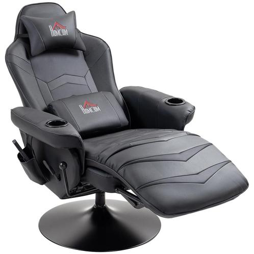 Gamingstoel, Massagefunctie, Kantelbare Rugleuning, Voetenst, Huis en Inrichting, Fauteuils, Verzenden