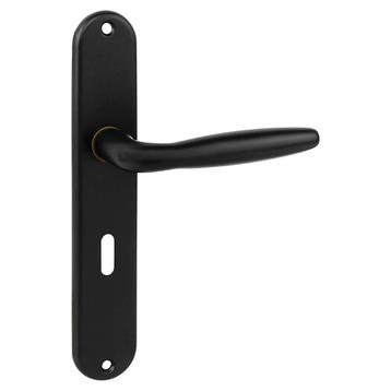 Deurklink / deurkruk -zwart - zonder slot - 56 mm - voor