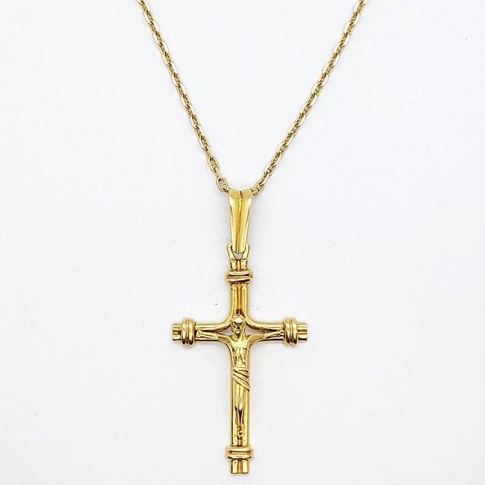 Ketting met hanger - 18 karaat Geel goud, Handtassen en Accessoires, Antieke sieraden