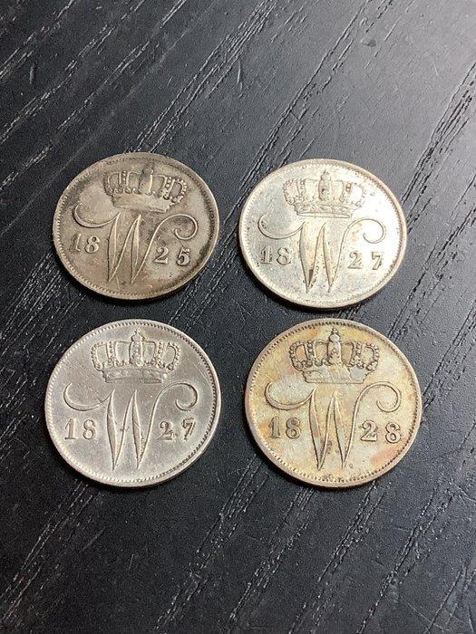 Nederland. Willem I. 10 Cents 1825-1828 (Zonder, Timbres & Monnaies, Monnaies | Pays-Bas