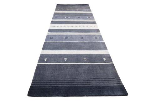 Moderne gestreepte Gabbeh - Loper - 225 cm - 72 cm -, Huis en Inrichting, Stoffering | Tapijten en Vloerkleden