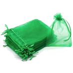 Fako Bijoux® - Organza Zakjes - 9x12cm - Donkergroen - 100, Verzenden, Nieuw