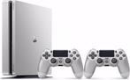 Playstation 4 Slim 500GB Zilver +  2 x V2 Controller, Games en Spelcomputers, Spelcomputers | Sony PlayStation 4, Ophalen of Verzenden