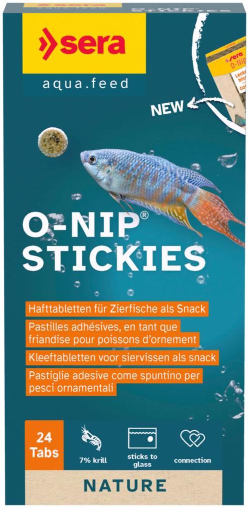 Sera O-nip Stickies (Sera aquariumvoer, Aquariumvis voeding), Dieren en Toebehoren, Vissen | Aquaria en Toebehoren, Overige typen