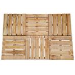 vidaXL Terrastegels 6 st 50x50 cm hout bruin, Doe-het-zelf en Bouw, Verzenden, Nieuw