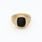 Bague - 14 carats Or jaune Onyx