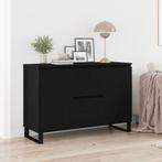 vidaXL Dressoir Zwart Eiken 104x35x70 cm Gelaagd Hout, Verzenden, Nieuw