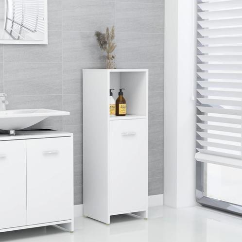 vidaXL Badkamerkast 30x30x95 cm bewerkt hout wit, Maison & Meubles, Salle de bain | Meubles de Salle de bain, Envoi