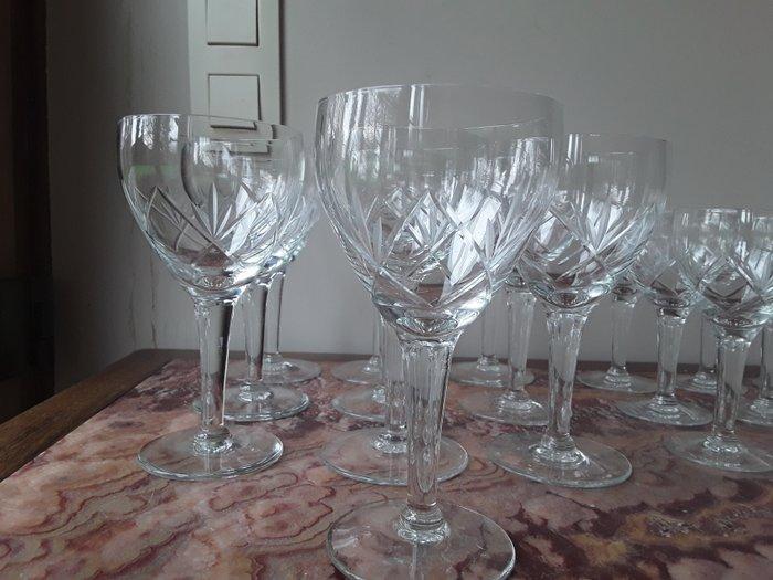 Service de boisson (30) - Verre, Cristal - Service belge en, Antiquités & Art, Curiosités & Brocante