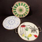 Dienblad (3) - metaal en glas - met draaiplateau