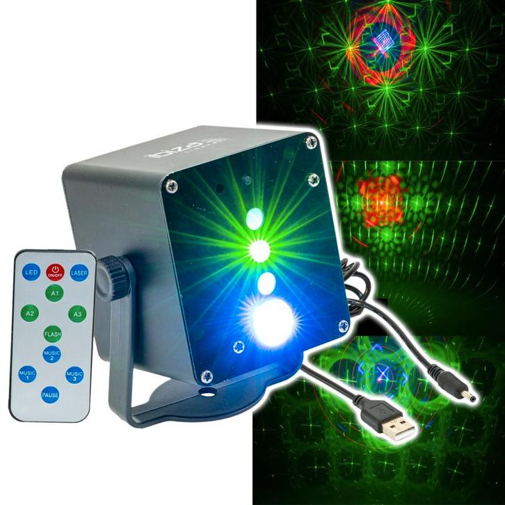 Ibiza Light TINYLED-LASRGB Led En Laser Effect Op Accu, Muziek en Instrumenten, Licht en Laser