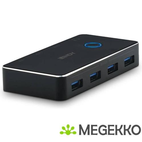 Lindy 43387 USB 3.0 en USB 3.12 2x4 computer data switch, Computers en Software, Netwerk switches, Nieuw, Verzenden