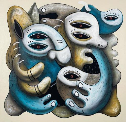 SKEPA - Le cheval bleu, Antiquités & Art, Art | Peinture | Moderne