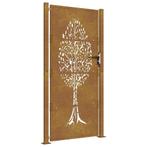 Tuinpoort Cortenstaal met boomdesign - Dikke korting! | R..., Tuin en Terras, Nieuw, Draaipoort, Staal, 100 tot 150 cm