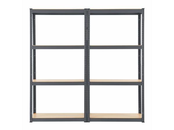 Veiling - 2 stuks Magazijnstelling / Opbergrek - Easy - Grij, Maison & Meubles, Armoires | Étagères