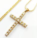 Ketting met hanger - 18 karaat Geel goud - 1.34ct. tw.